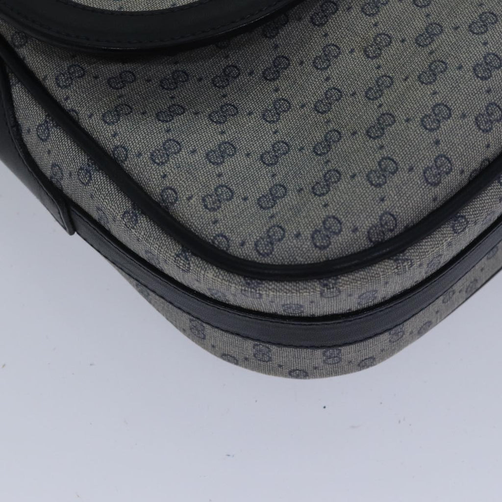 GUCCI Micro GG Canvas Shoulder Bag PVC Navy ki4909