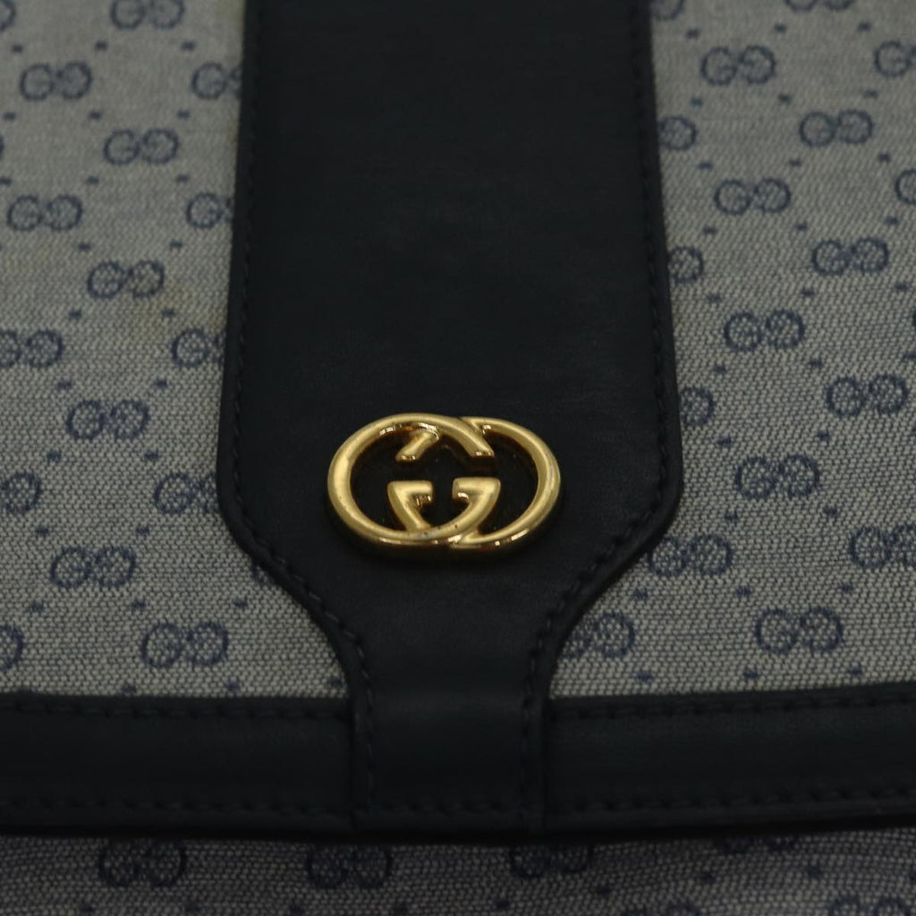 GUCCI Micro GG Canvas Shoulder Bag PVC Navy ki4909
