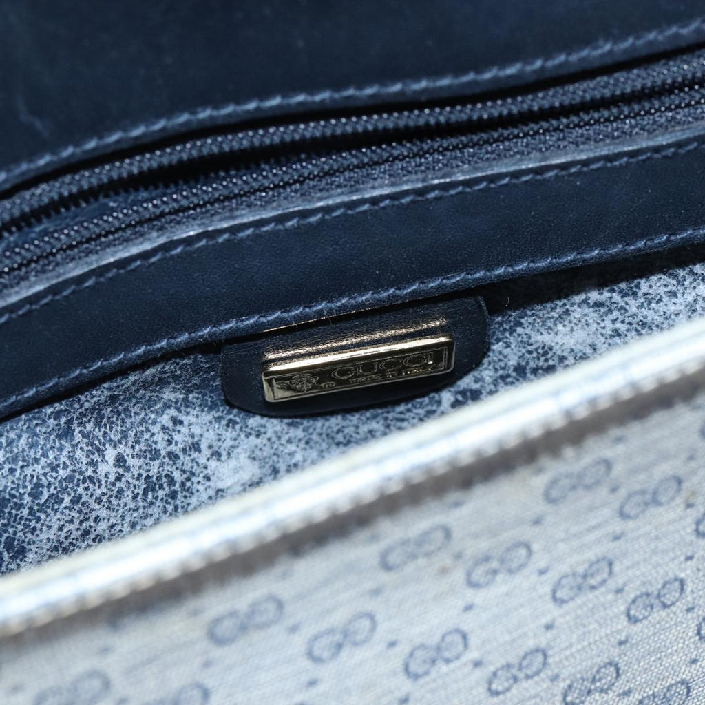 GUCCI Micro GG Canvas Shoulder Bag PVC Navy ki4909