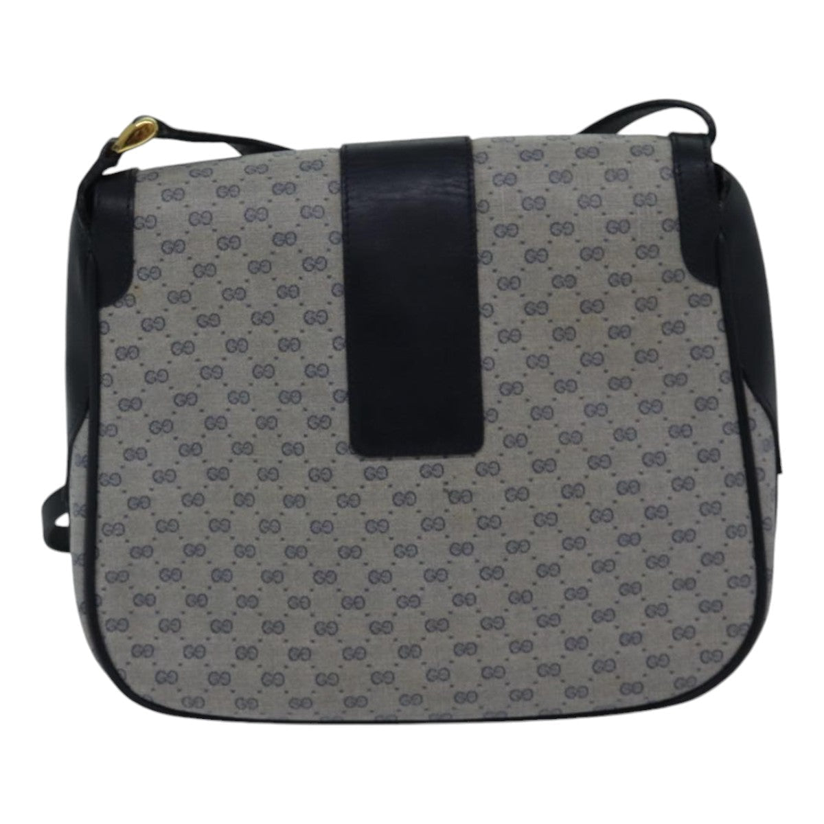 GUCCI Micro GG Canvas Shoulder Bag PVC Navy ki4909