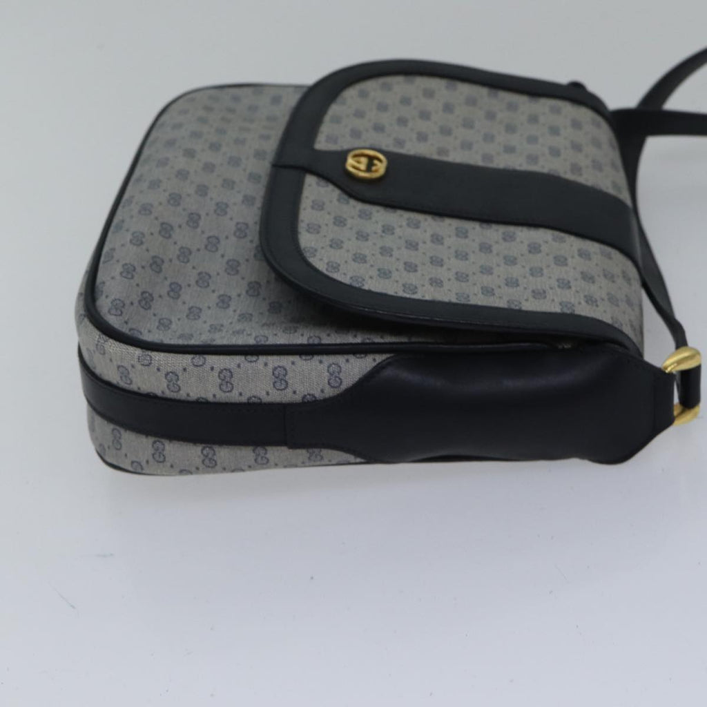 GUCCI Micro GG Canvas Shoulder Bag PVC Navy ki4909