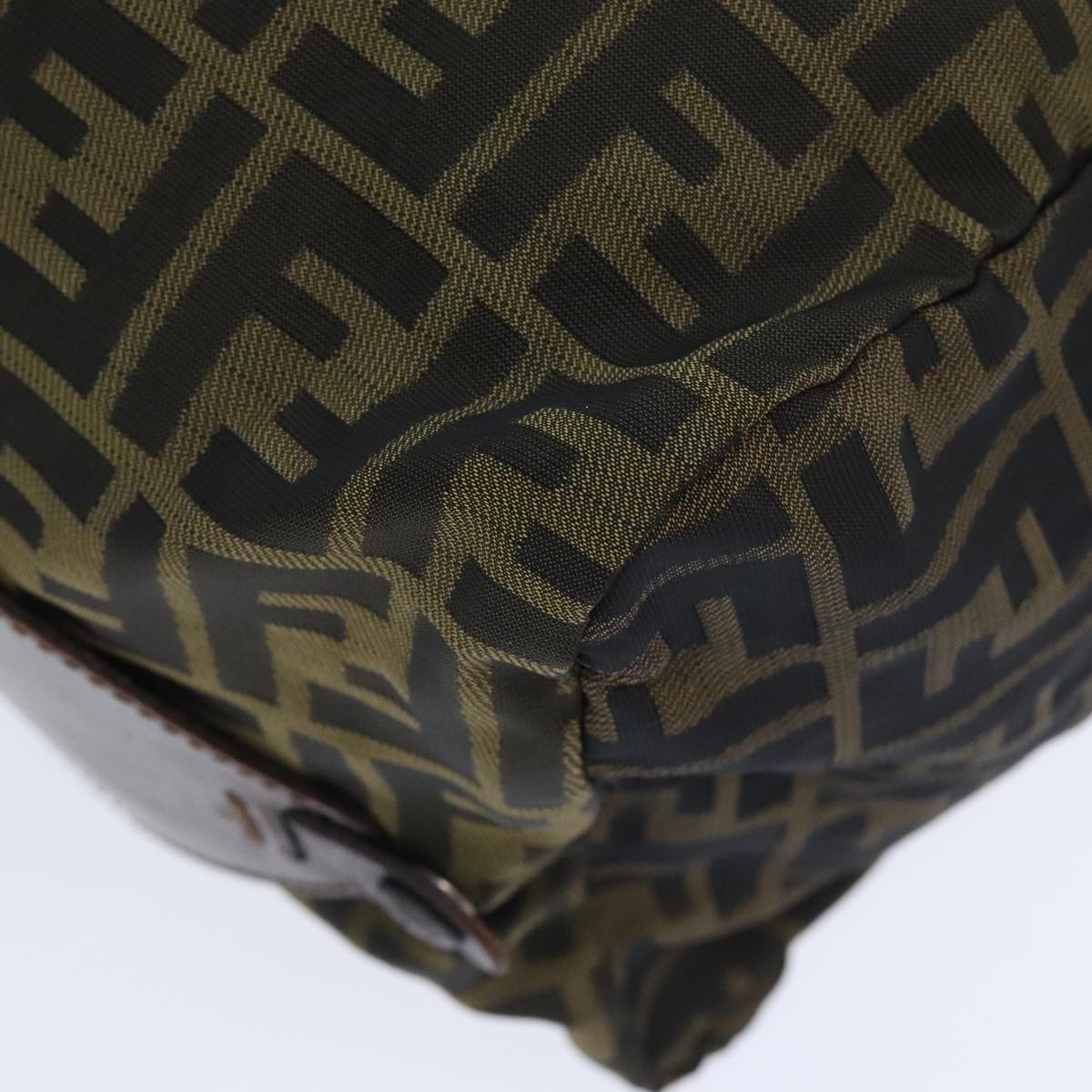 FENDI Zucca Canvas Boston Bag Brown ki4919