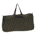 FENDI Zucca Canvas Boston Bag Brown ki4919