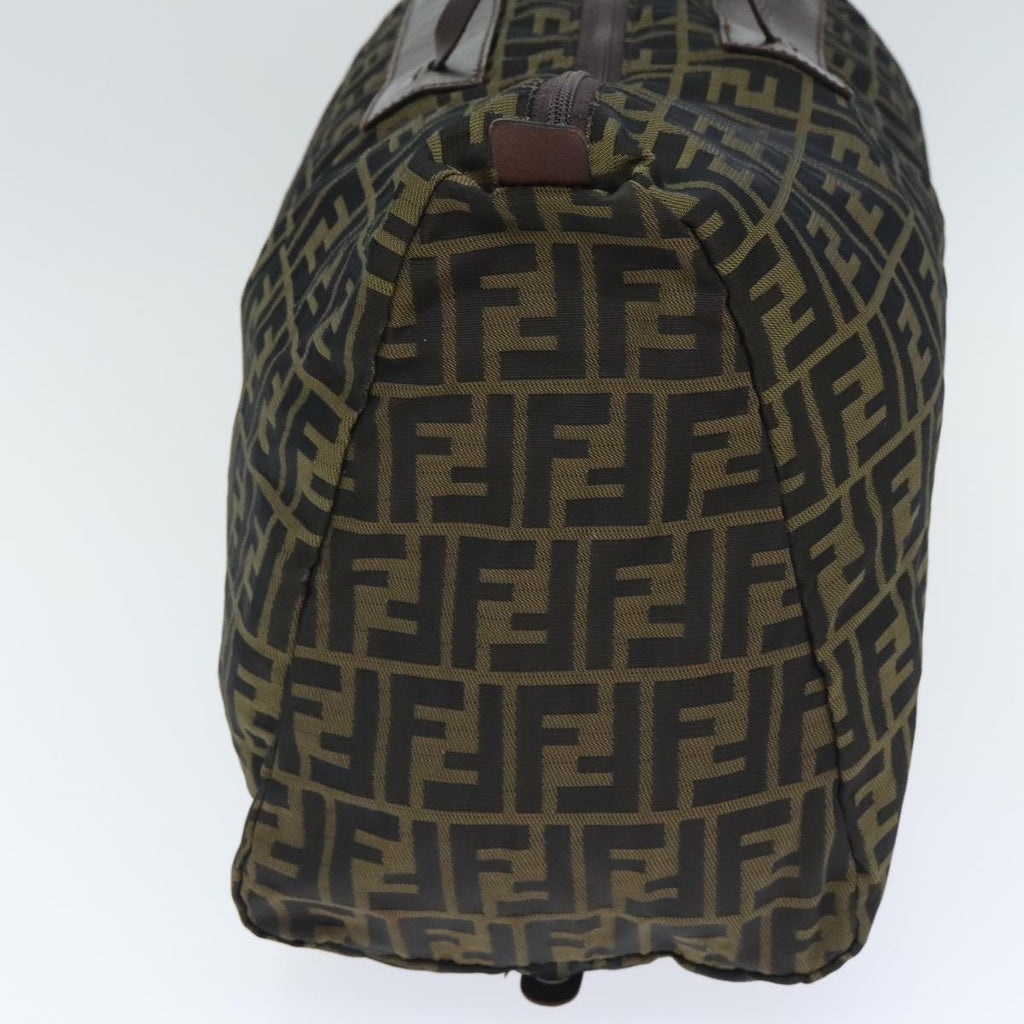 FENDI Zucca Canvas Boston Bag Brown ki4919