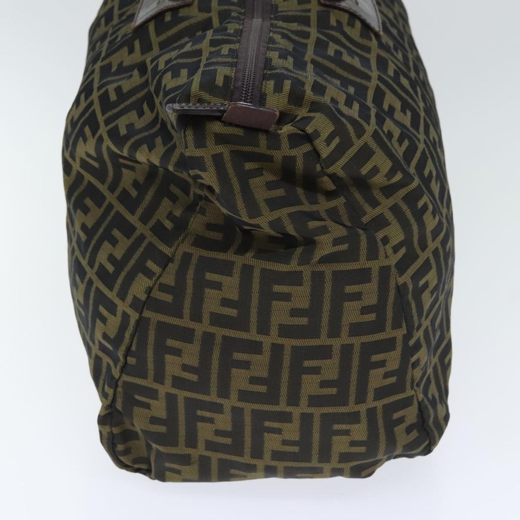 FENDI Zucca Canvas Boston Bag Brown ki4919