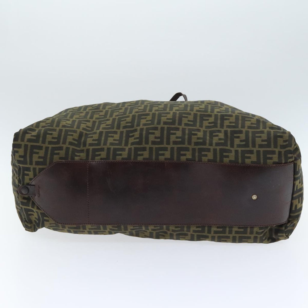 FENDI Zucca Canvas Boston Bag Brown ki4919