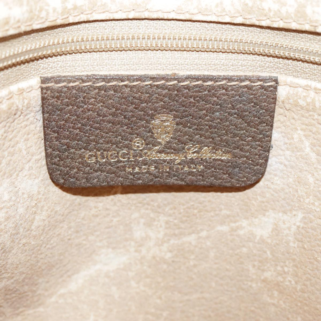 GUCCI GG Supreme Web Sherry Line Shoulder Bag PVC Beige 56 02 088 ki5034