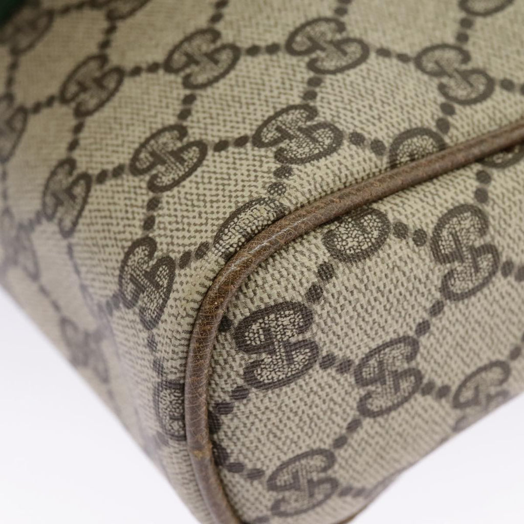GUCCI GG Supreme Web Sherry Line Clutch Bag PVC Beige Red 27 004 998 ki5038