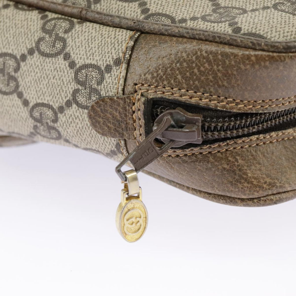 GUCCI GG Supreme Web Sherry Line Clutch Bag PVC Beige Red 27 004 998 ki5038