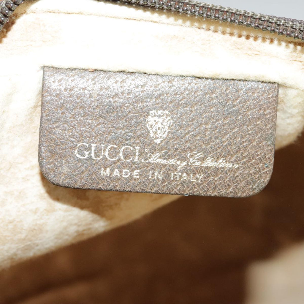 GUCCI GG Supreme Web Sherry Line Clutch Bag PVC Beige Red 27 004 998 ki5038