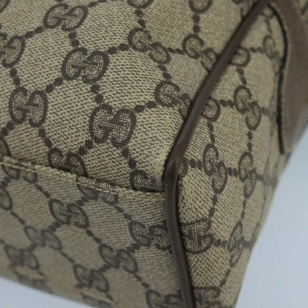 GUCCI GG Supreme Web Sherry Line Bag PVC 2way Beige 378 002 3839 ki5039