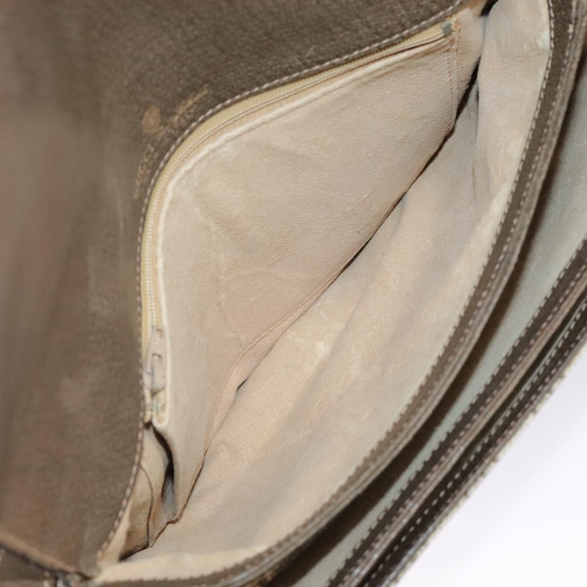 GUCCI GG Supreme Horsebit Shoulder Bag PVC Beige Gold ki5040