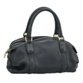 GUCCI Mini Boston Bag Leather Navy Gold ki5045