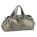 GUCCI Histeria Tote Bag Leather Silver Gold 197021 ki5046