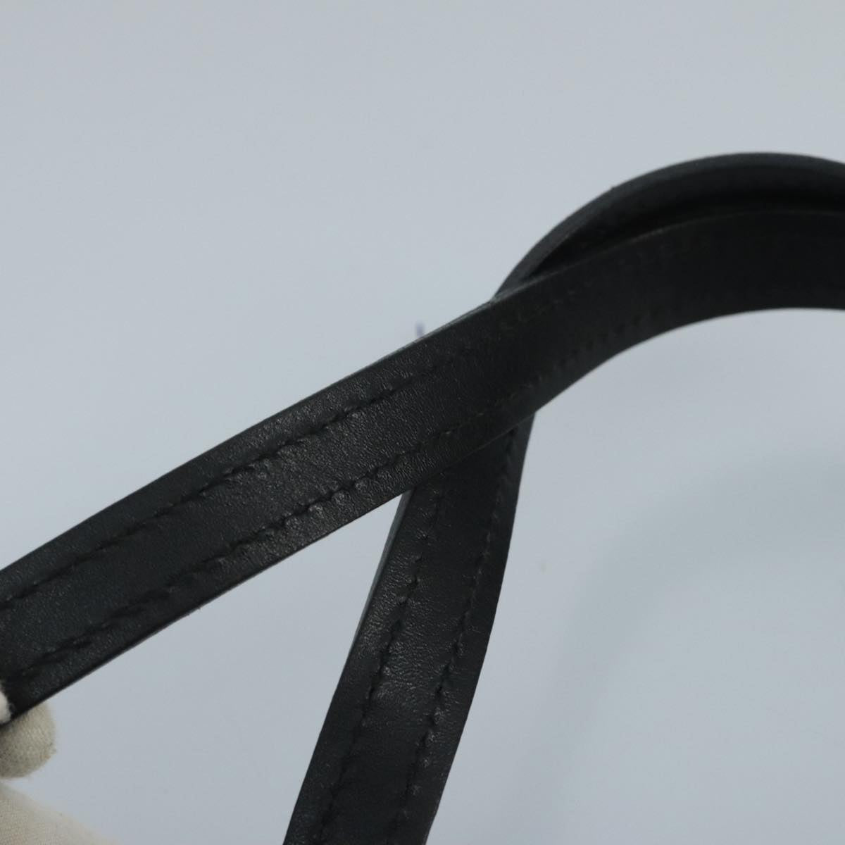GUCCI GG Canvas Tote Bag Black Silver 107757 ki5048