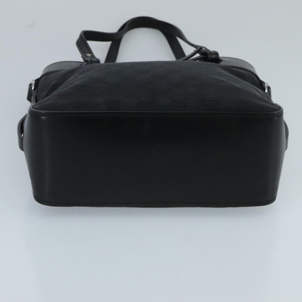 GUCCI GG Canvas Tote Bag Black Silver 107757 ki5048