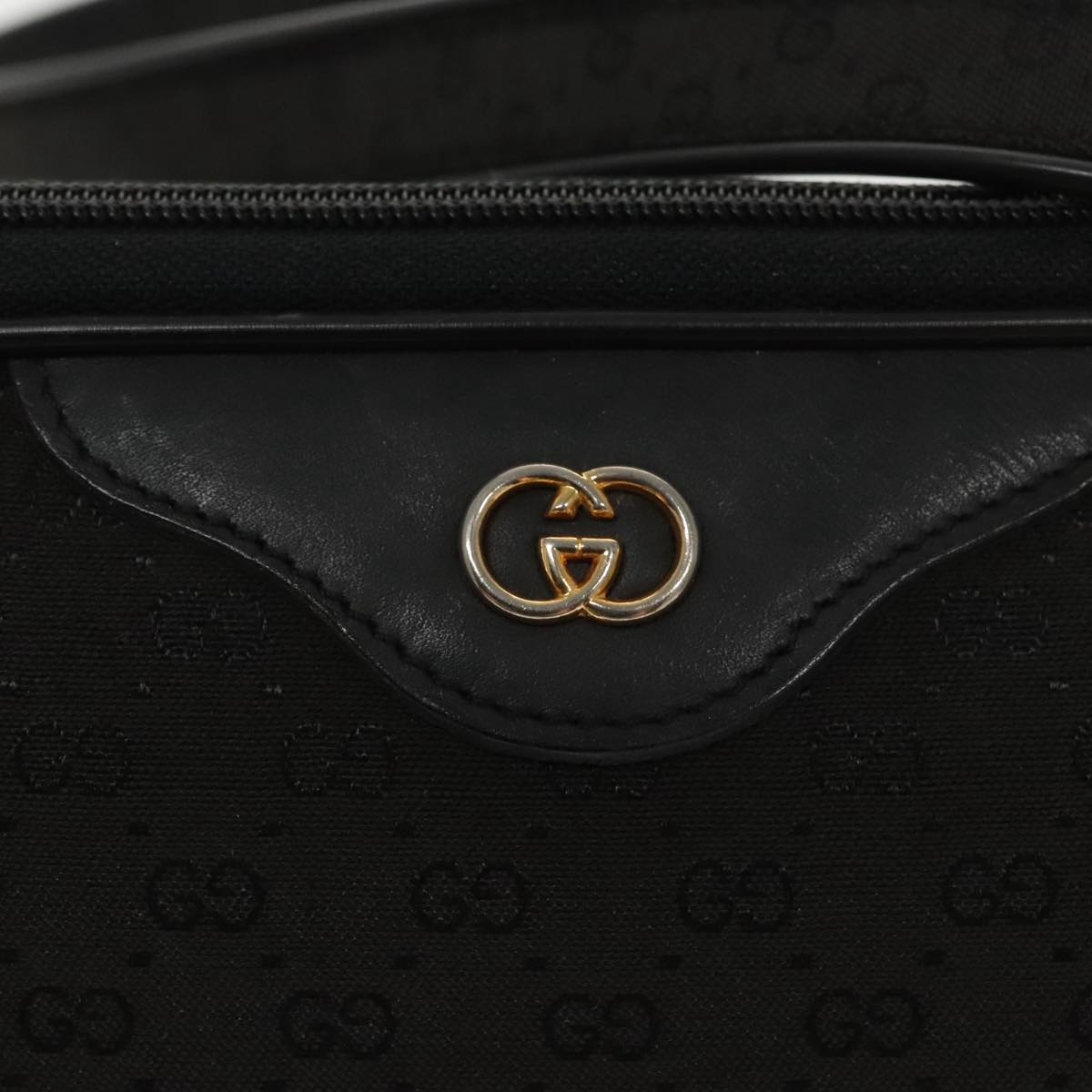 GUCCI Micro GG Canvas Shoulder Bag Black ki5051