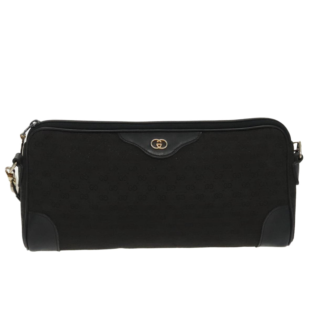 GUCCI Micro GG Canvas Shoulder Bag Black ki5051
