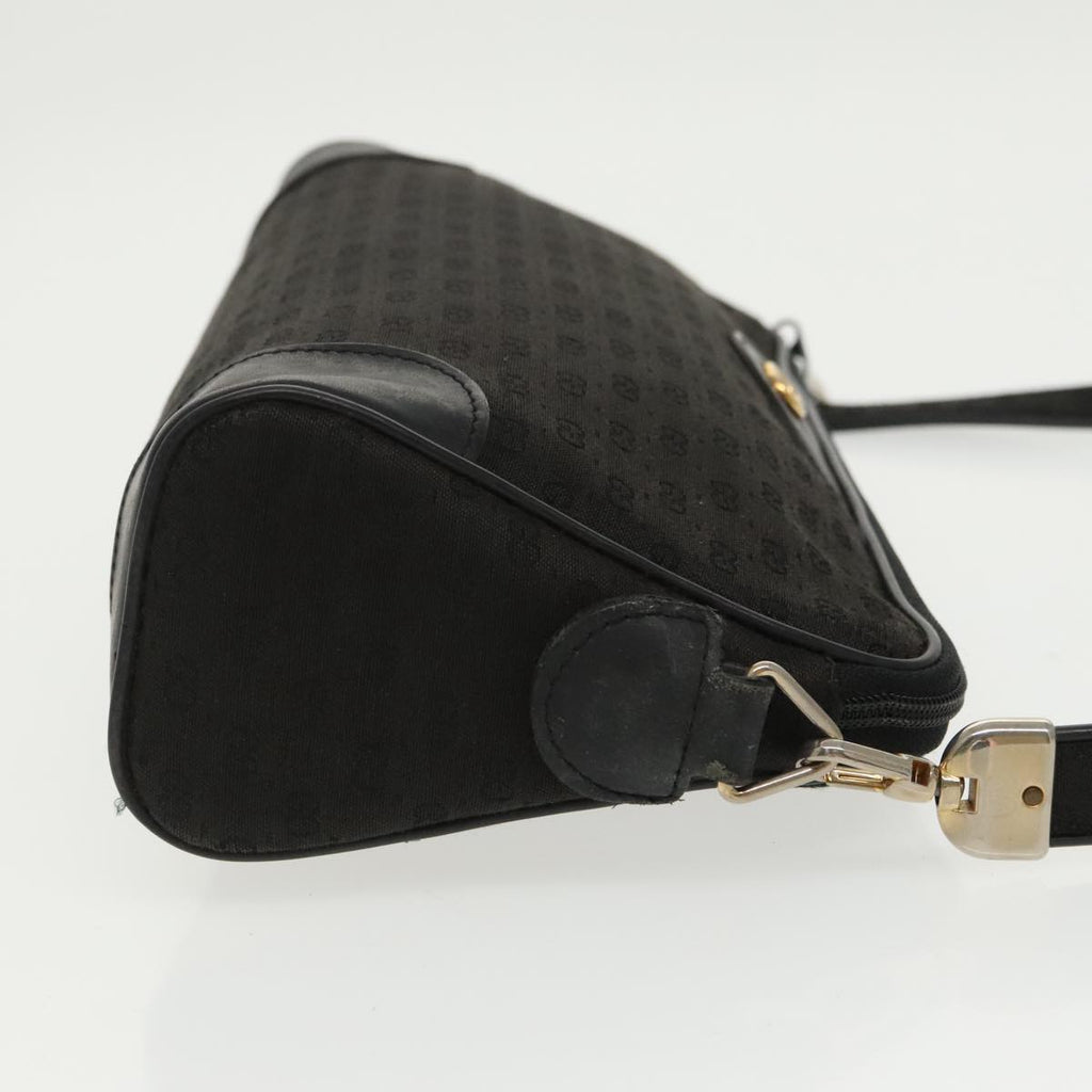 GUCCI Micro GG Canvas Shoulder Bag Black ki5051