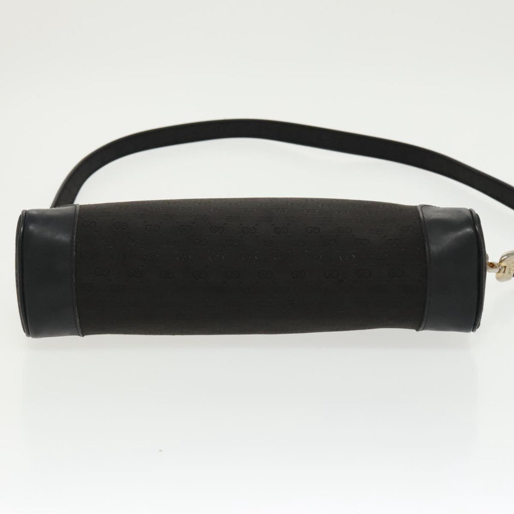 GUCCI Micro GG Canvas Shoulder Bag Black ki5051