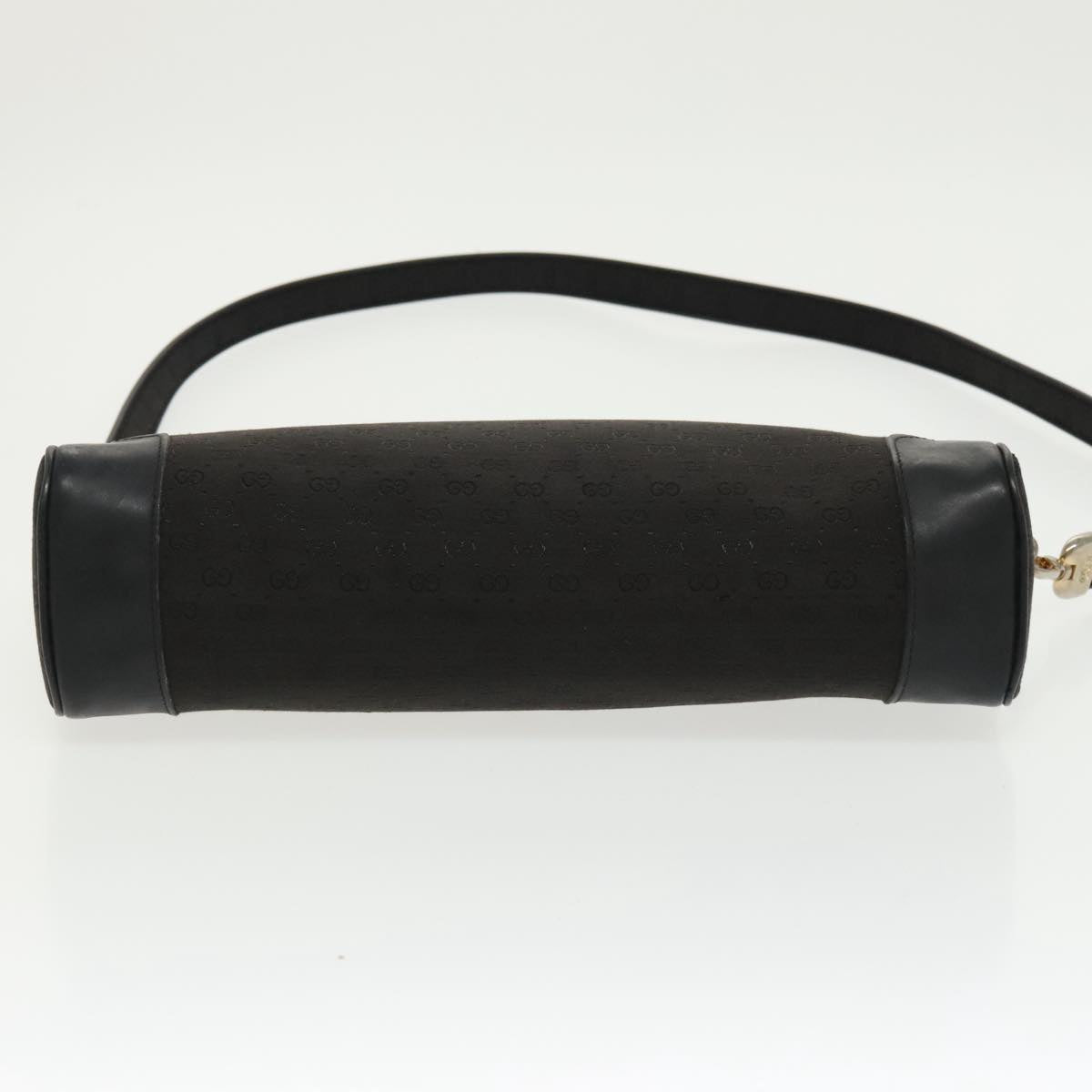 GUCCI Micro GG Canvas Shoulder Bag Black ki5051