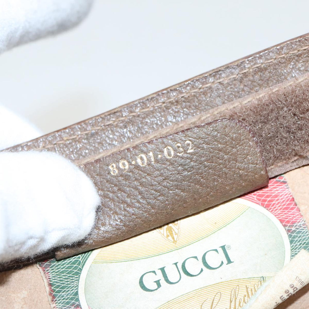 GUCCI GG Supreme Web Sherry Line Clutch Bag PVC Beige Red 89 01 032 ki5061