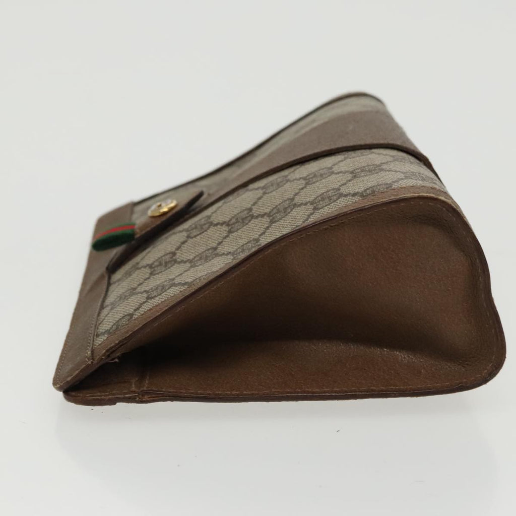 GUCCI GG Supreme Web Sherry Line Clutch Bag PVC Beige Red 89 01 032 ki5061