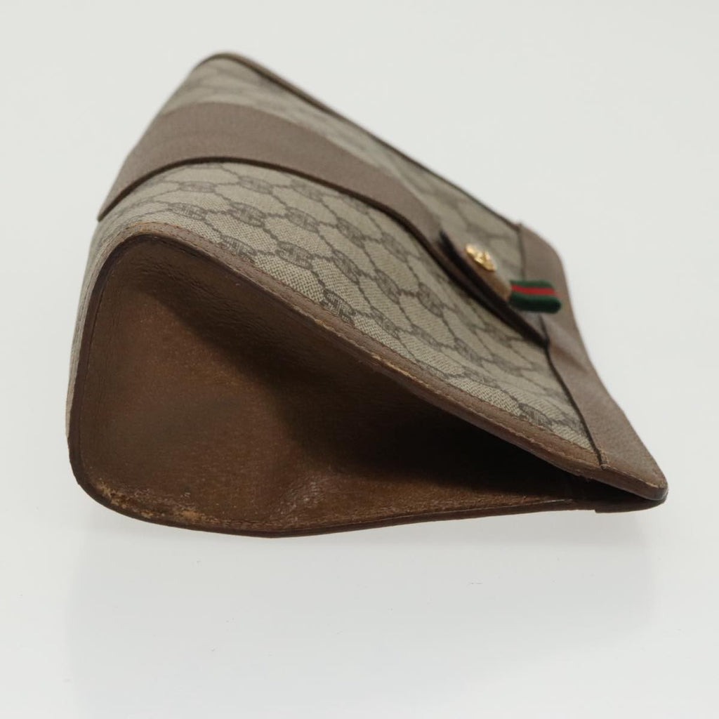 GUCCI GG Supreme Web Sherry Line Clutch Bag PVC Beige Red 89 01 033 ki5062