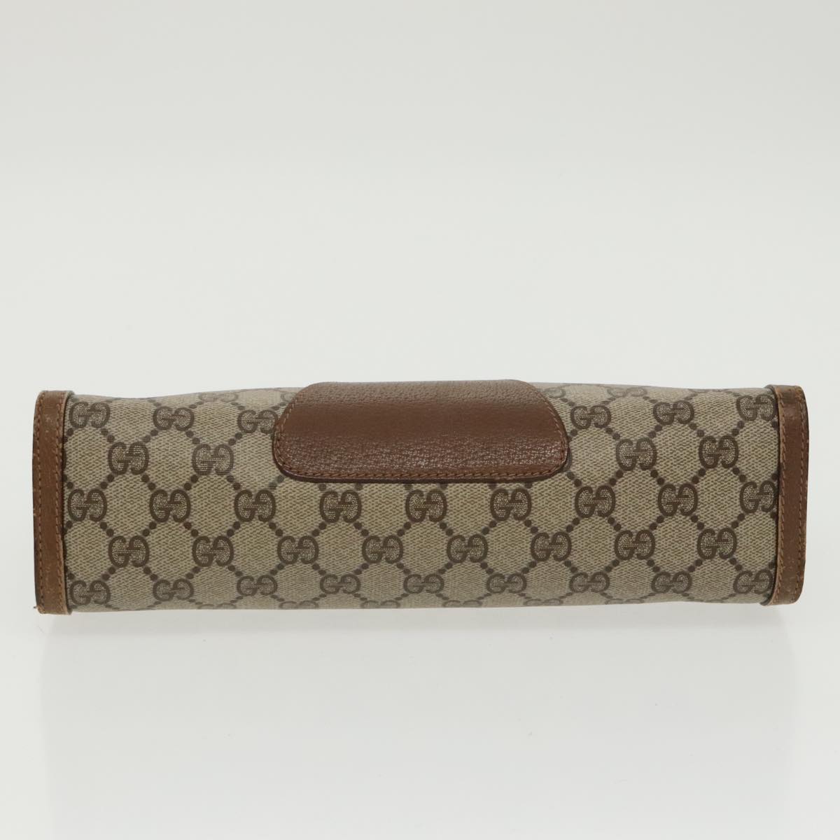 GUCCI GG Supreme Web Sherry Line Clutch Bag PVC Beige Red 89 01 033 ki5062