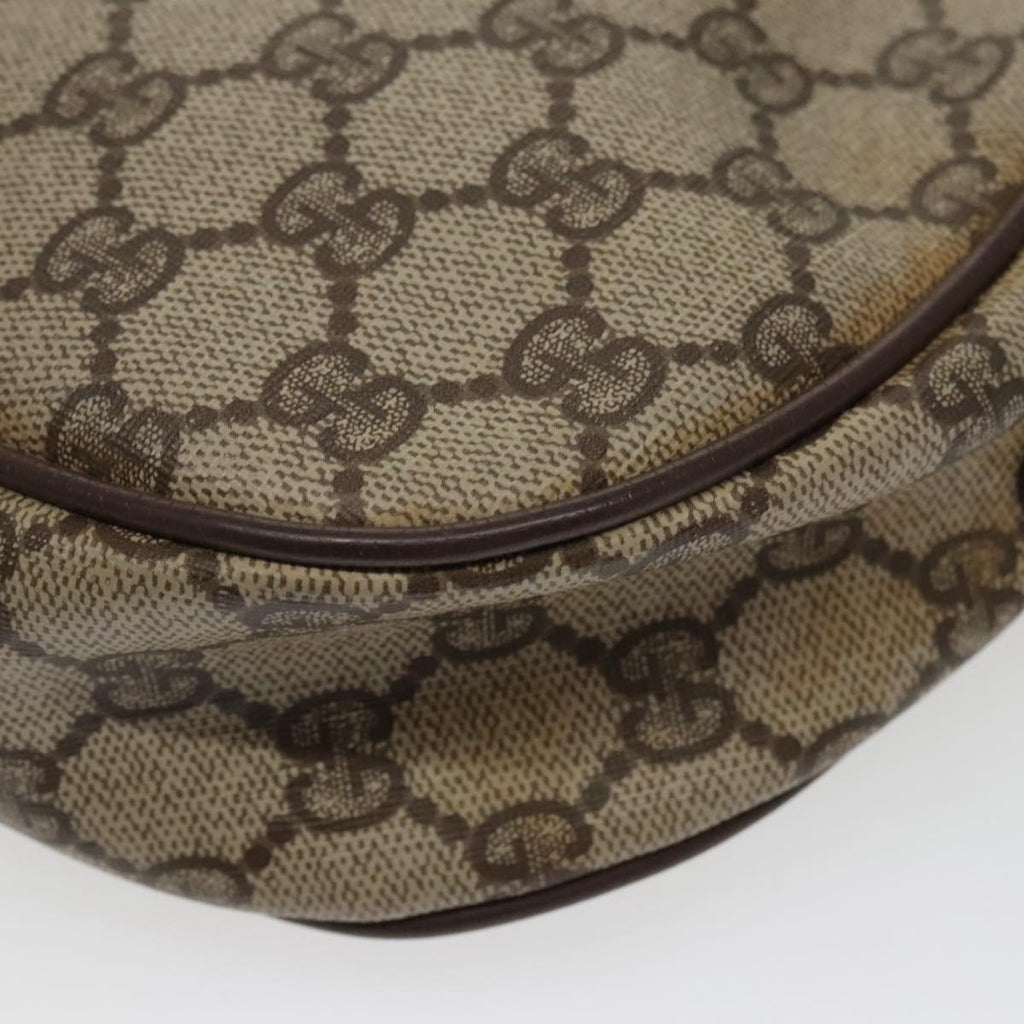 GUCCI GG Supreme Web Sherry Line Clutch Bag PVC Beige Red 156 01 034 ki5089