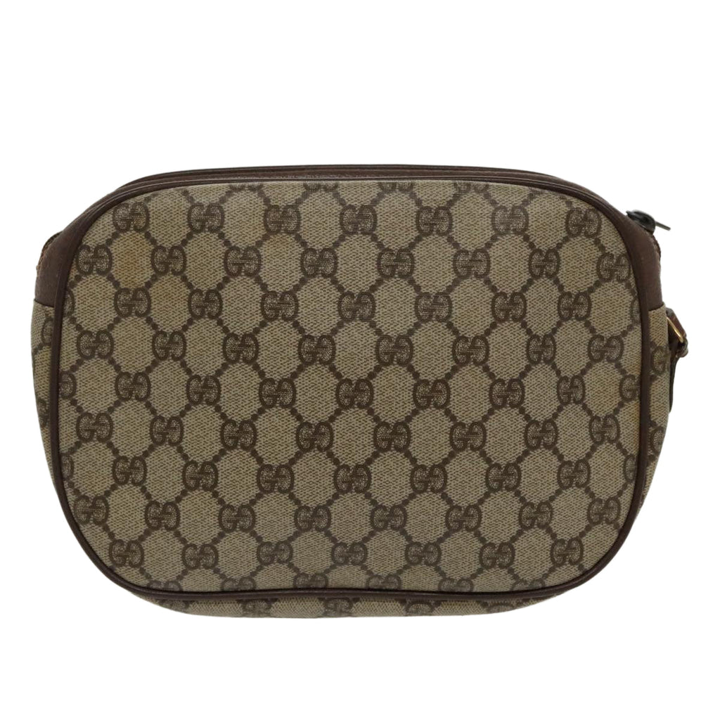GUCCI GG Supreme Web Sherry Line Clutch Bag PVC Beige Red 156 01 034 ki5089