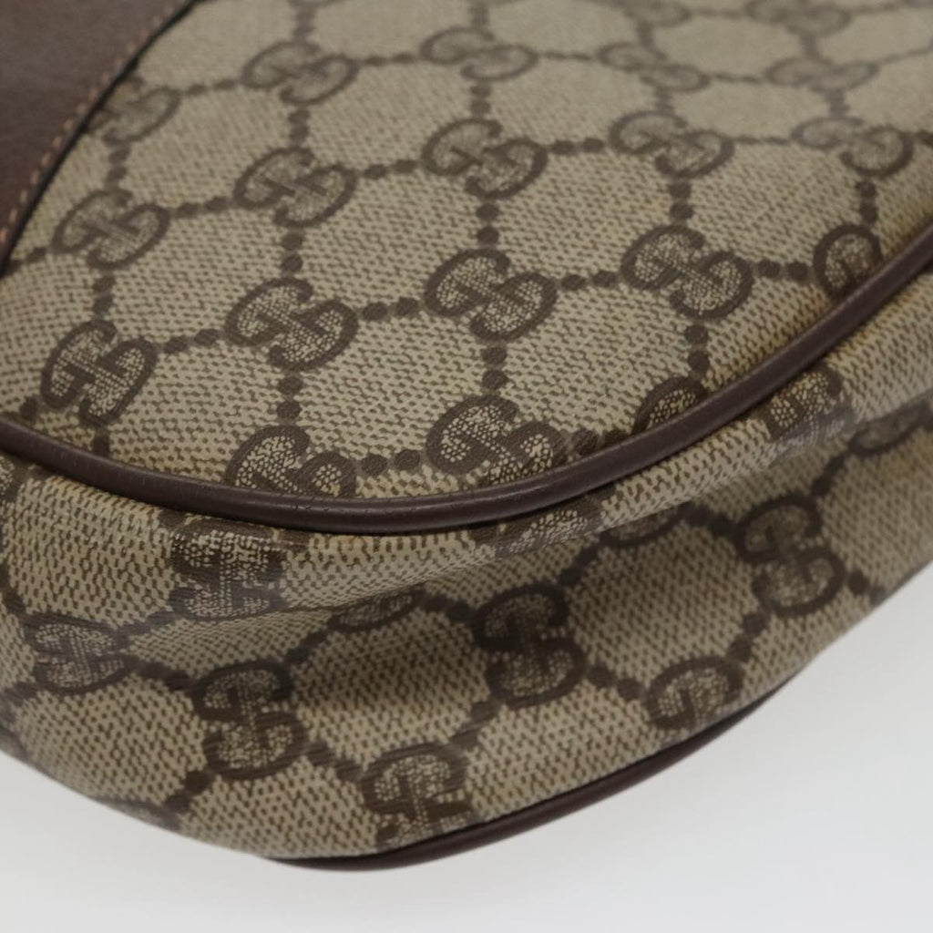 GUCCI GG Supreme Web Sherry Line Clutch Bag PVC Beige Red 156 01 034 ki5089