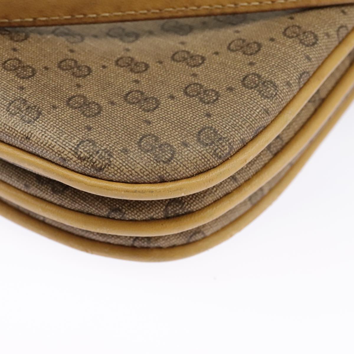 GUCCI Micro GG Supreme Shoulder Bag PVC Beige Gold 004 106 0024 ki5097