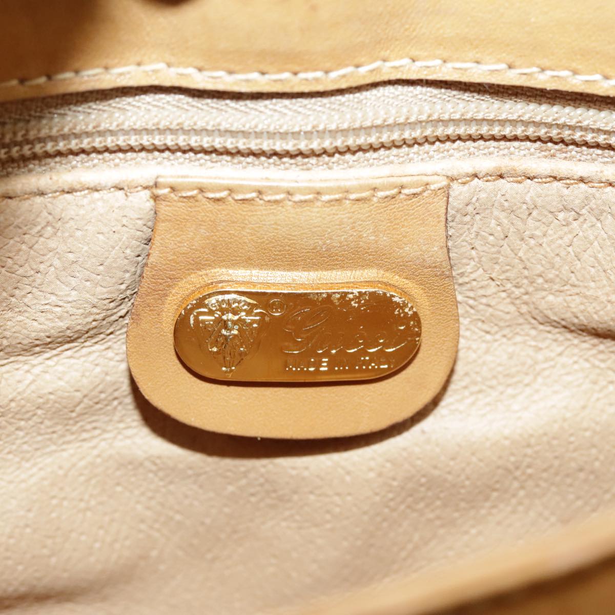 GUCCI Micro GG Supreme Shoulder Bag PVC Beige Gold 004 106 0024 ki5097