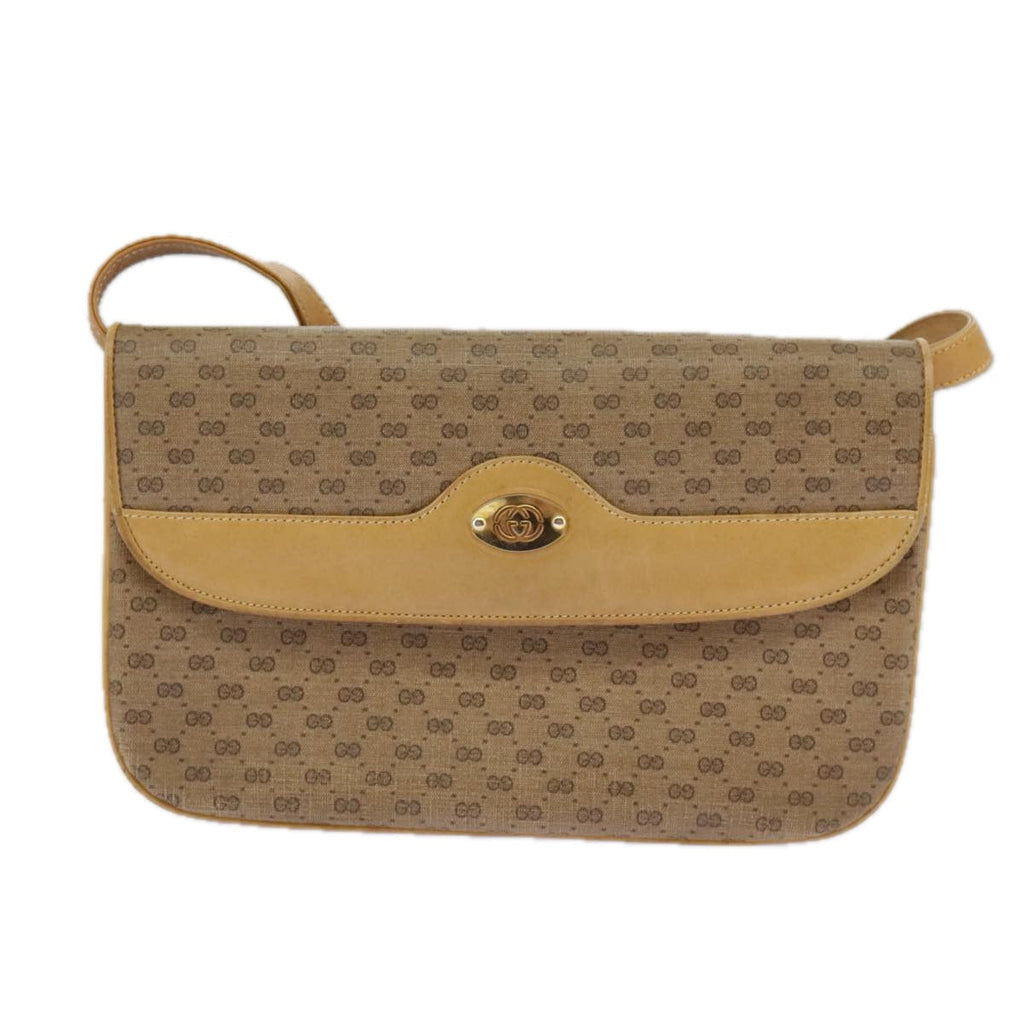 GUCCI Micro GG Supreme Shoulder Bag PVC Beige Gold 004 106 0024 ki5097
