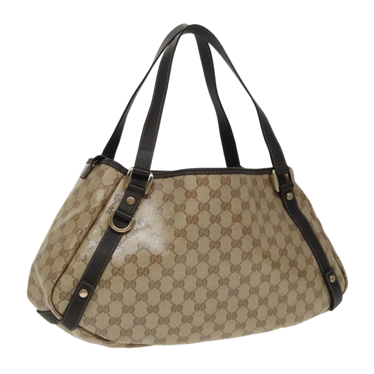 GUCCI GG Crystal Abbey Tote Bag Beige Gold 293578 ki5099