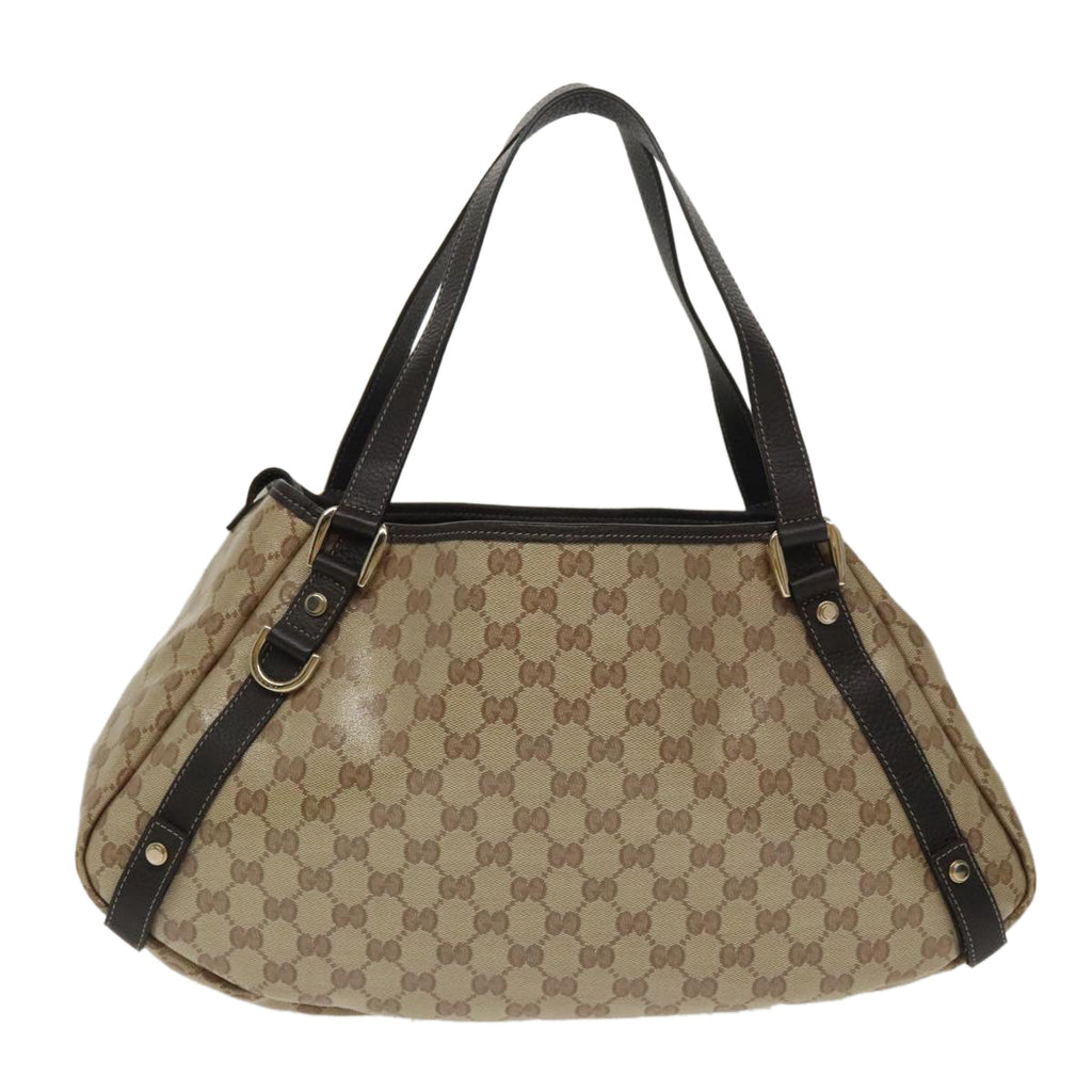 GUCCI GG Crystal Abbey Tote Bag Beige Gold 293578 ki5099