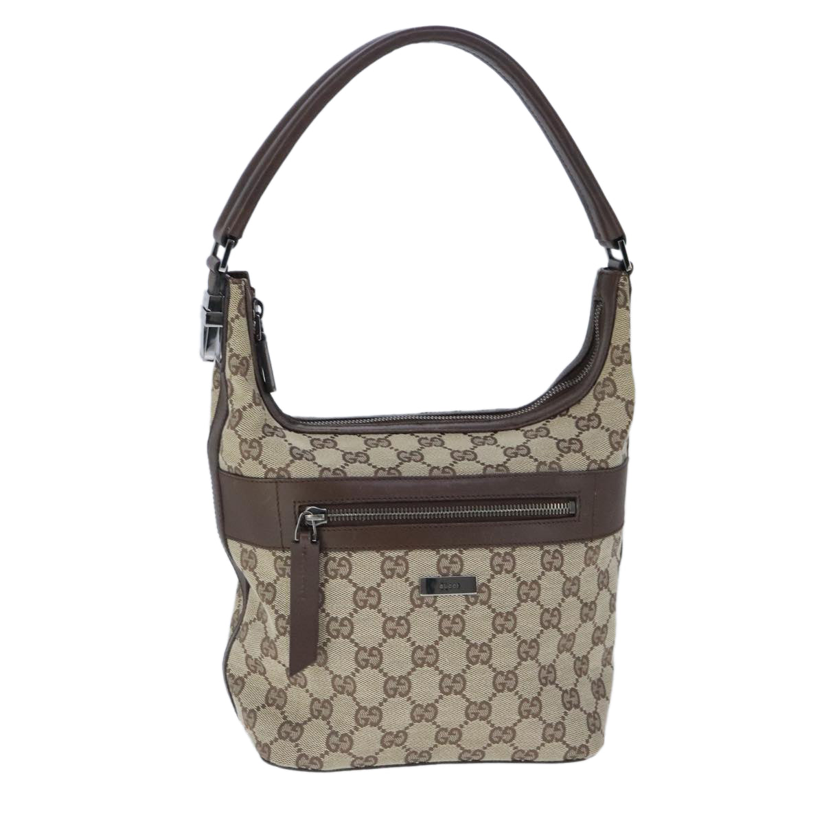 GUCCI GG Canvas Shoulder Bag Beige ki5120