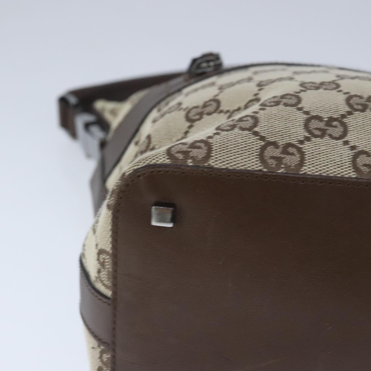 GUCCI GG Canvas Shoulder Bag Beige ki5120