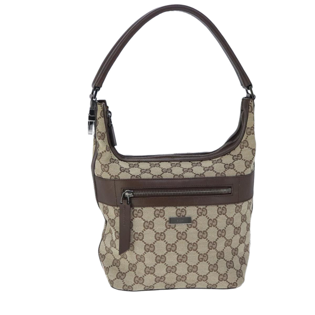 GUCCI GG Canvas Shoulder Bag Beige ki5120