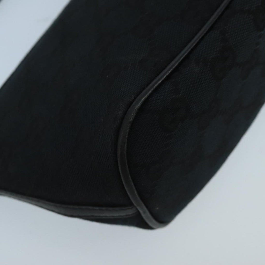 GUCCI GG Canvas Pouch Black Silver 039 1103 ki5152
