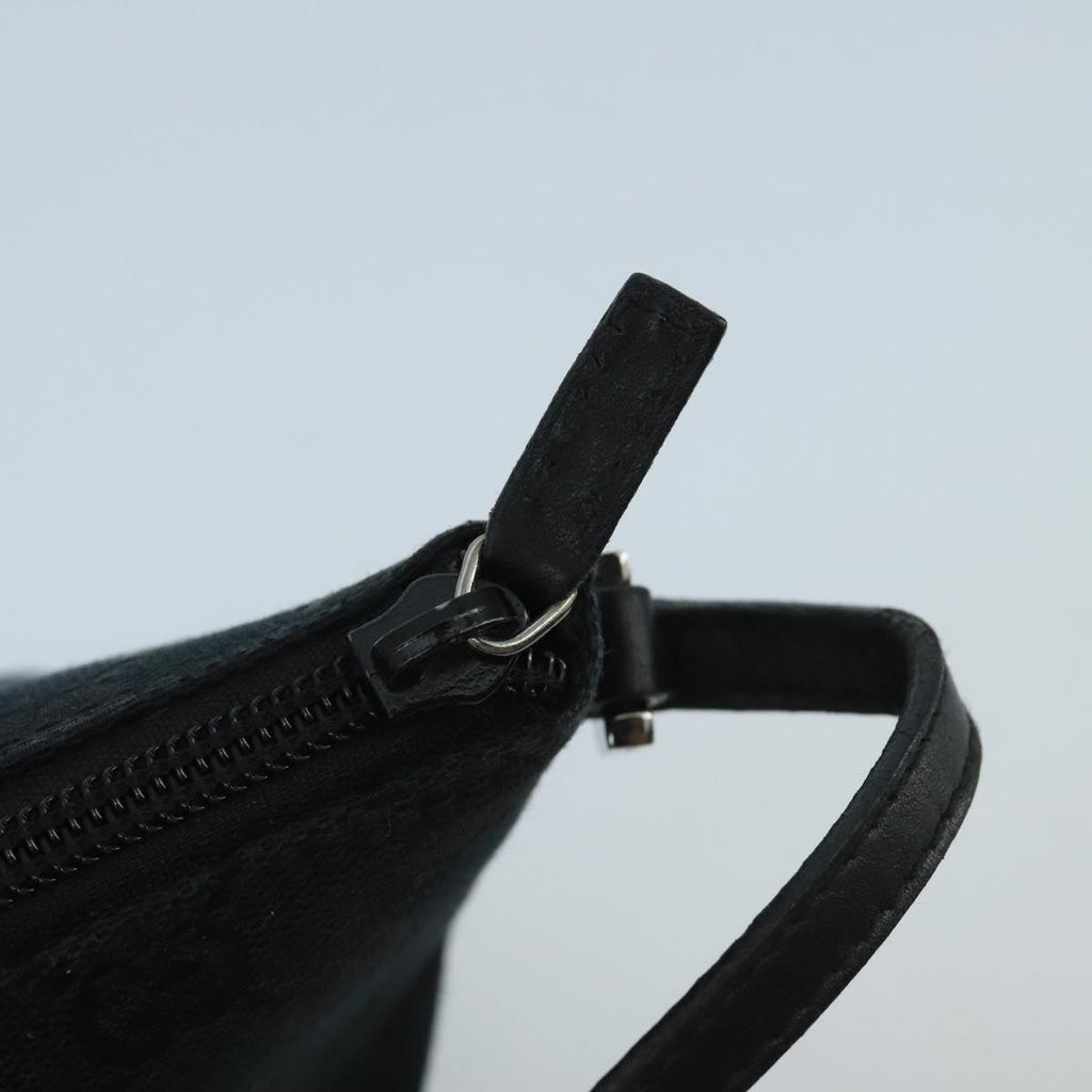 GUCCI GG Canvas Pouch Black Silver 039 1103 ki5152