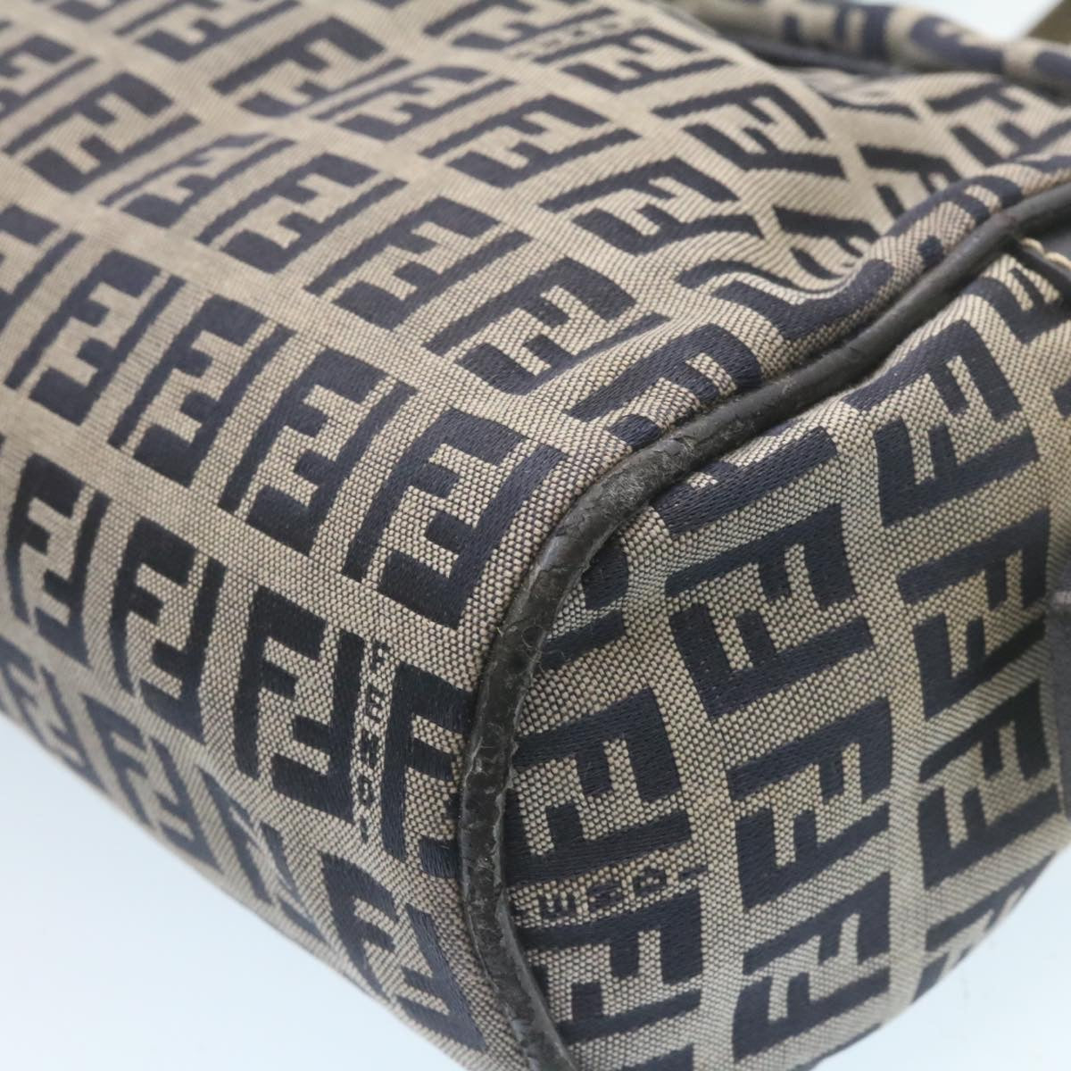 FENDI Zucchino Canvas Hand Bag Navy Blue kk054