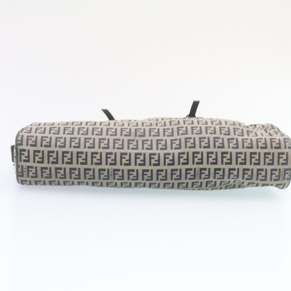 FENDI Zucchino Canvas Hand Bag Navy Blue kk054