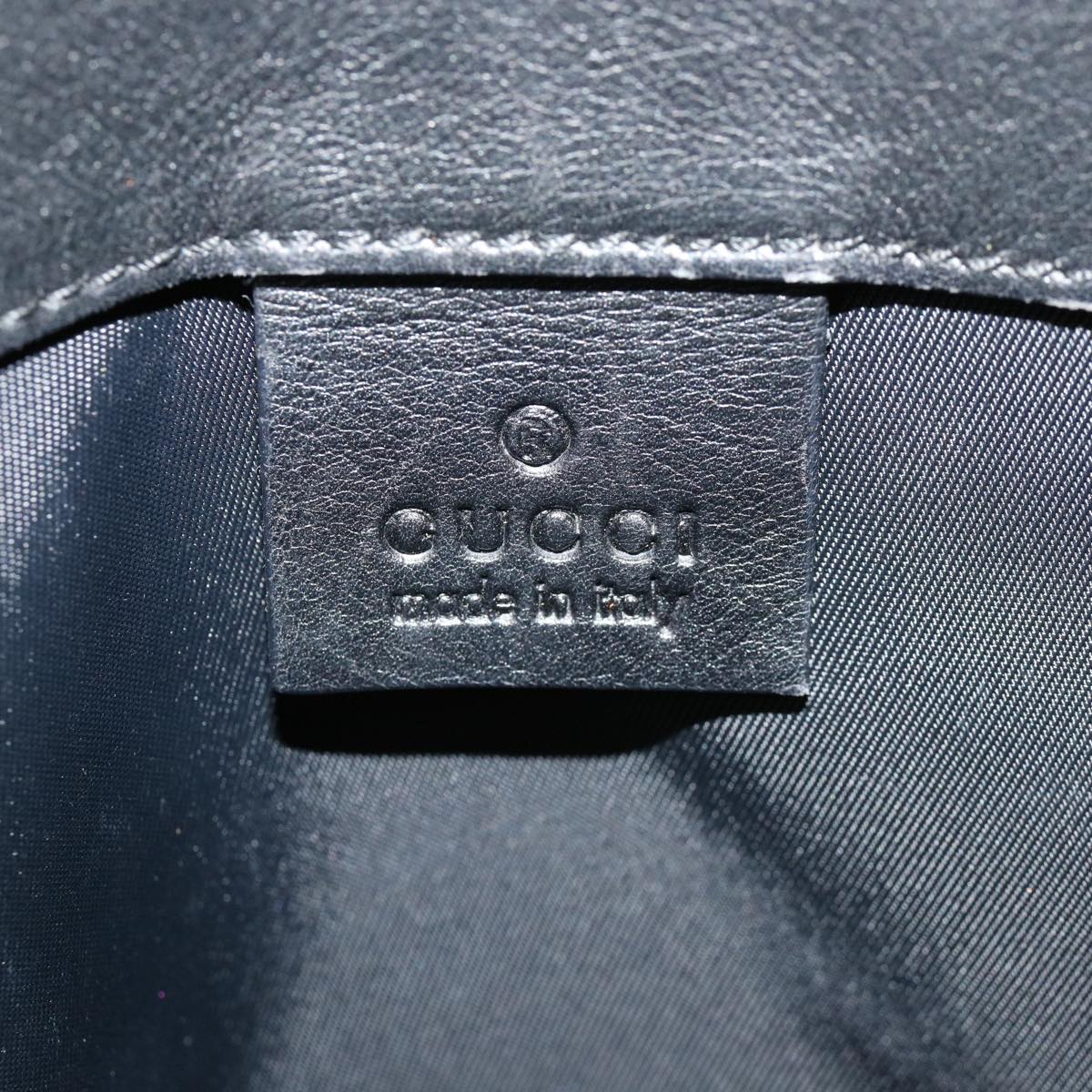 GUCCI Guccissima Tote Bag Canvas Leather Black kk141