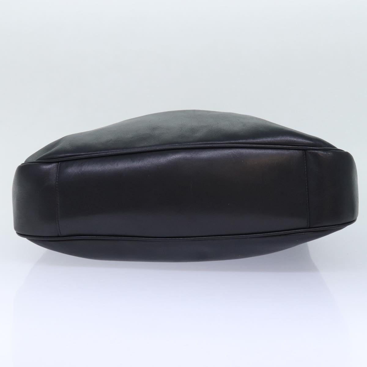 GUCCI Bamboo Hand Bag Leather 2way Black kk265