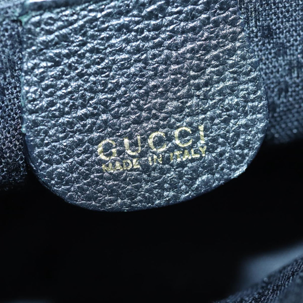 GUCCI Bamboo Hand Bag Suede 2way Black kk266