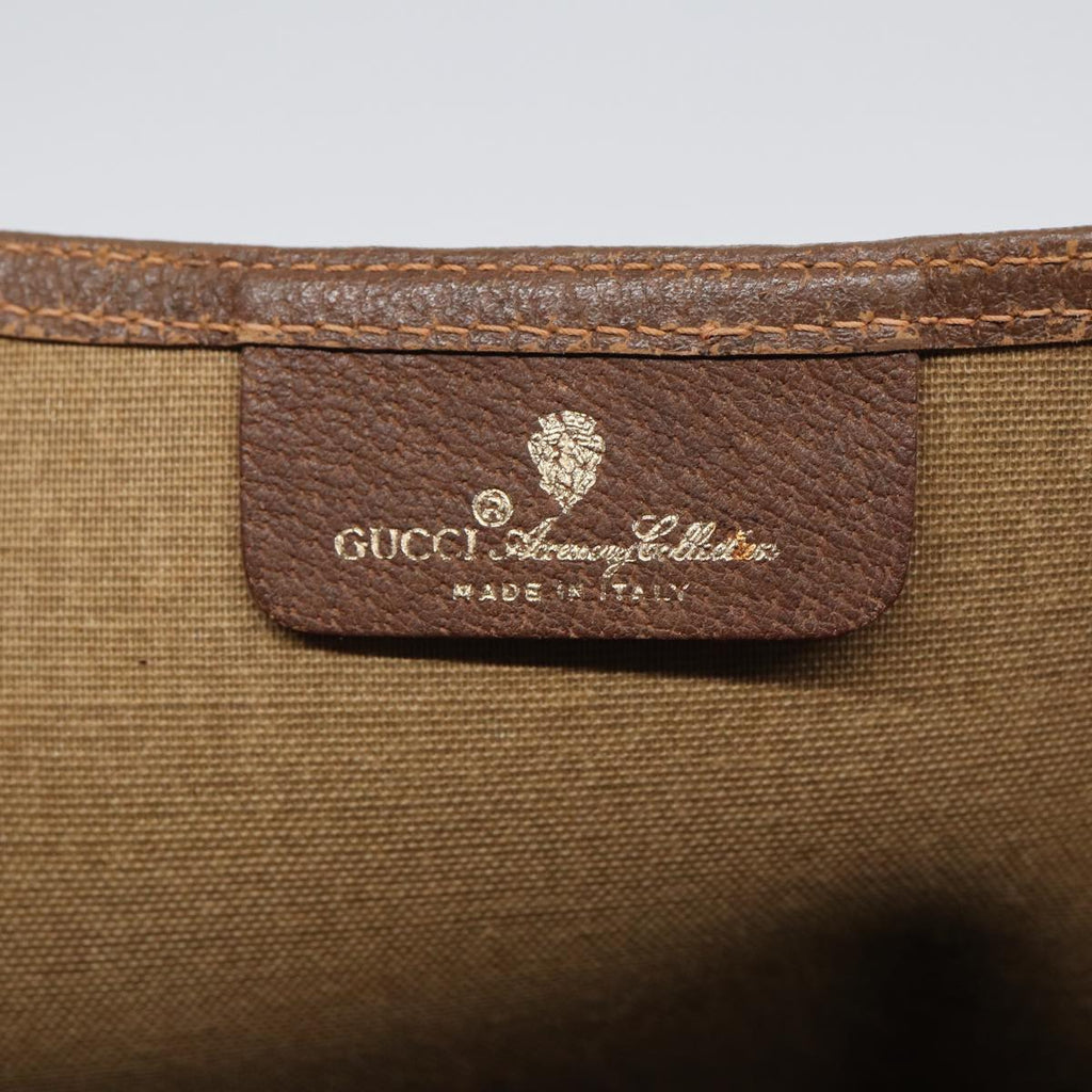 GUCCI GG Canvas Web Sherry Line Tote Bag PVC Leather Beige Green Red kk275