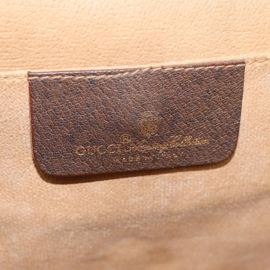 GUCCI GG Supreme Web Sherry Line Clutch Bag PVC Beige Gold 156 01 030 kk288