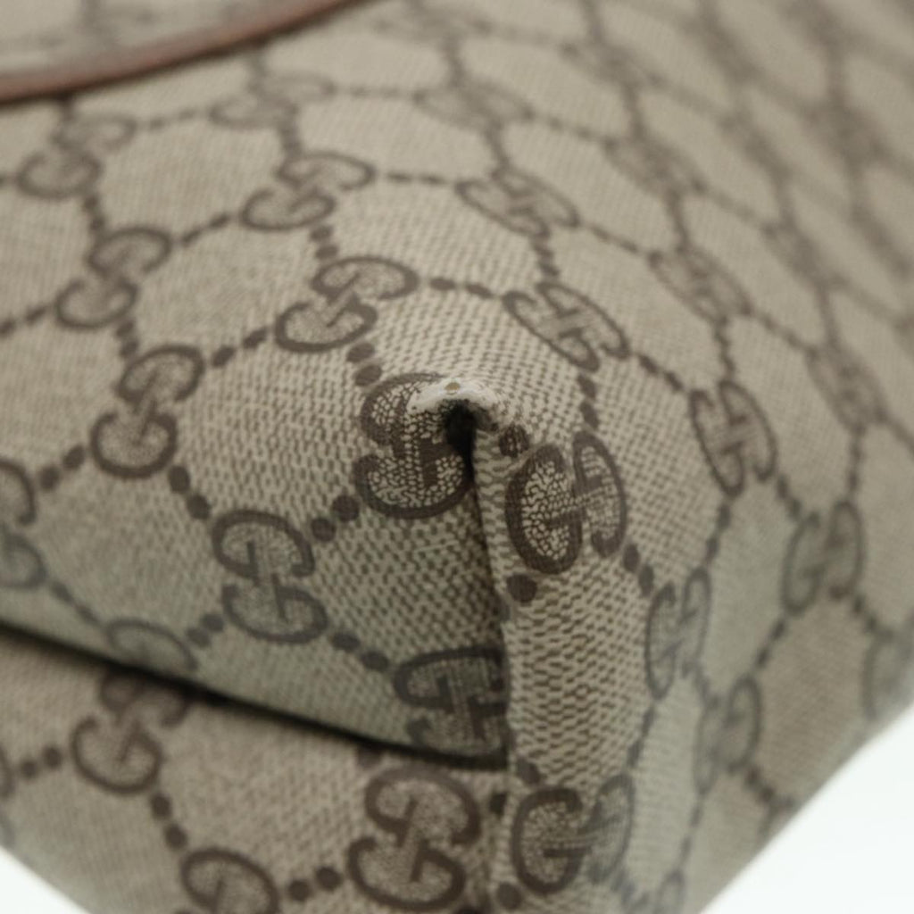 GUCCI GG Canvas Web Sherry Line Tote Bag PVC Leather Beige Green Red kk301